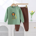 New 2024 Kids Boys Girls Pure Cotton Pajamas Cute Cartoon Panda Long Sleeve Pyjamas Toddler Baby Autumn Sleepwear Clothing Sets