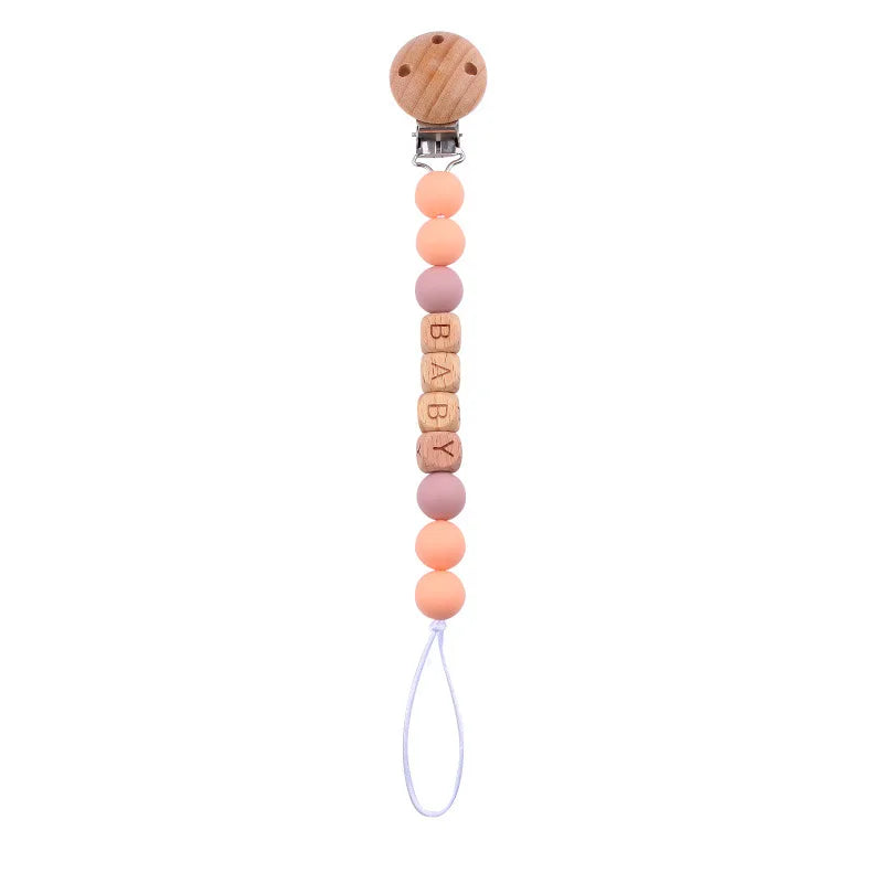 Attaches-tétines personnalisées avec prénom, anneaux de dentition, jouets, attaches-tétines, chaînes, accessoires pour bébés, cadeaux de naissance, personnalisables.