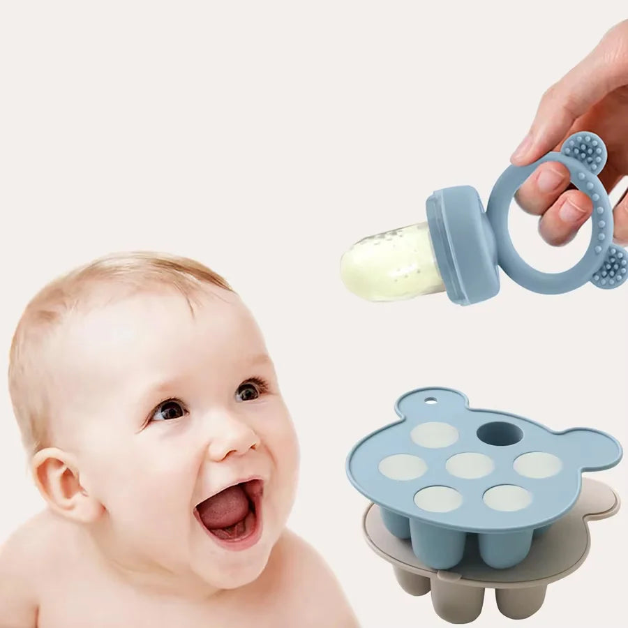 Moule en silicone pour glaces à l'eau pour bébé, moules à sucettes glacées, sucette pour bébé, anneau de dentition, jouets pour bébé.