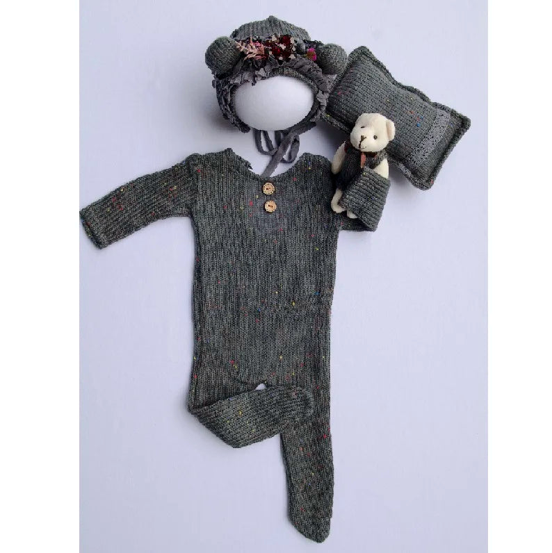 Newborn Photography Props  Newborn  Boy Girl Romper Hat Baby Romper Bodysuits Outfit  Photography  Props Clothing