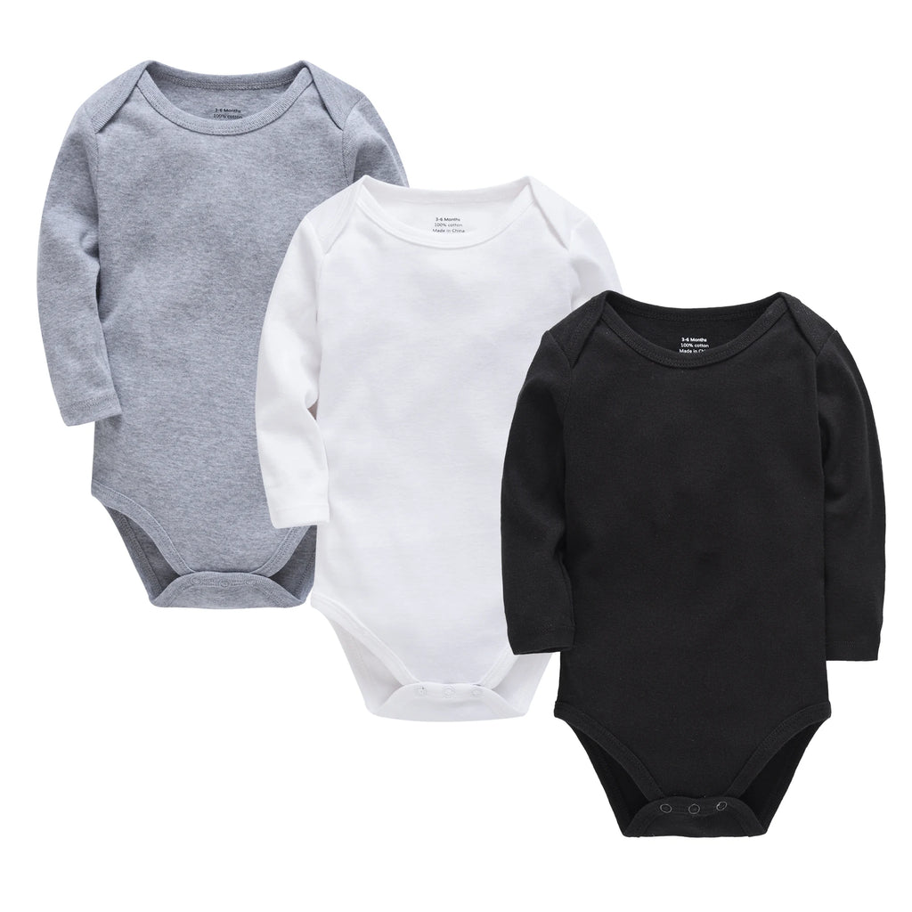 Honeyzone 3PCS/Sets Red Unisex Baby Bodysuit Loungewear Soft Long Sleeve Cotton One-Piece Jumpsuit Newborns Baby Clothing Babies