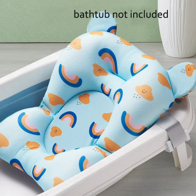 Tapis de bain antidérapant pour bébé, coussin de soutien et de sécurité pour nouveau-né, oreiller doux en forme d'animal, accessoires de soin.