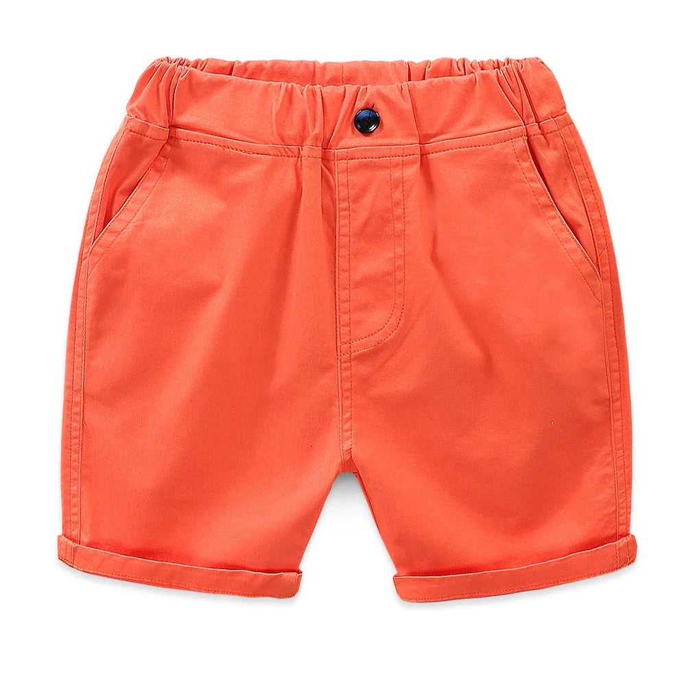 DE PEACH Nouveaux shorts décontractés d'été pour garçons et filles, couleur unie, en coton, pour la plage. Vêtements pour enfants de 2 à 8 ans.