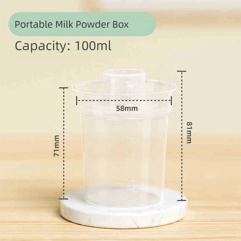 Boîte de lait en poudre pour bébé de 40 grammes, gourde portable, contenant alimentaire en PP pour le rangement des collations des enfants, bouteilles de voyage.