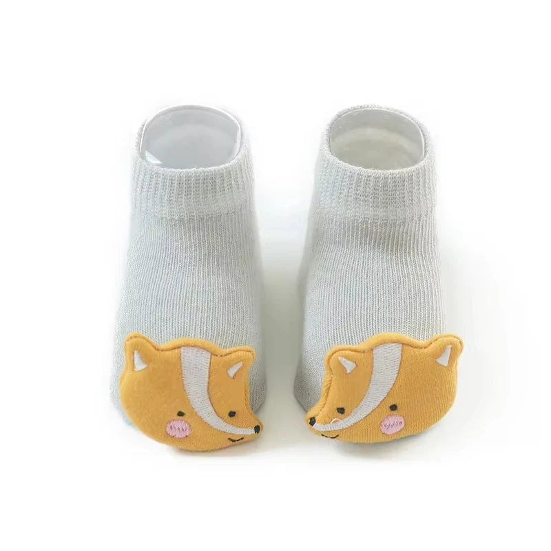 Chaussettes pour bébés filles et garçons, accessoires pour nouveau-nés, antidérapantes, motifs animaux, cadeaux pour enfants.