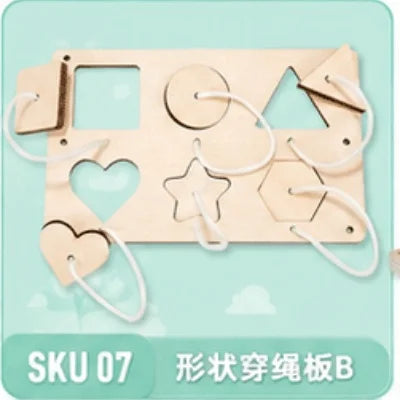 Accessoires Montessori de qualité supérieure pour tableau d'activités, jouets éducatifs sensoriels et de motricité fine | Kit d'activités en bois pour enfants d'âge préscolaire.