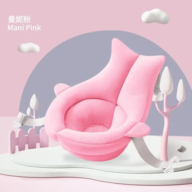 Tapis de bain antidérapant pour bébé, coussin de soutien et de sécurité pour nouveau-né, oreiller doux en forme d'animal, accessoires de soin.