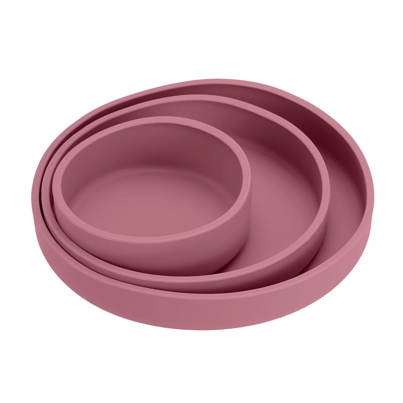 Ensemble de 3 pièces pour l'alimentation de sevrage de bébé : assiettes, bols d'apprentissage, sans BPA, accessoires de table pour tout-petits et nourrissons.