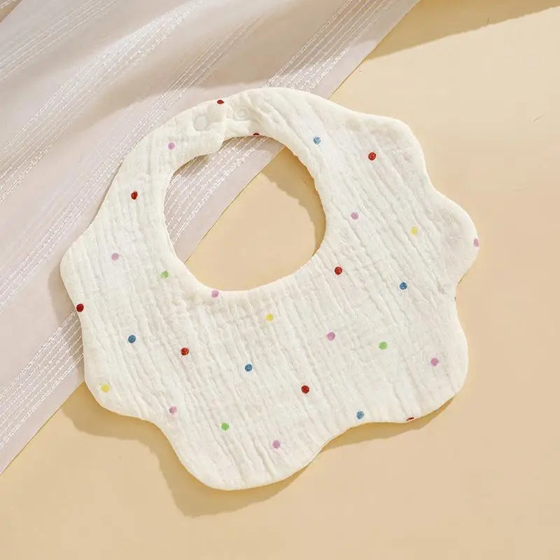 ✰✪1 Bavoir bébé en coton pour nouveau-né, bavoir bandana absorbant la salive, bavoir à volants et à fleurs, accessoires pour bébé