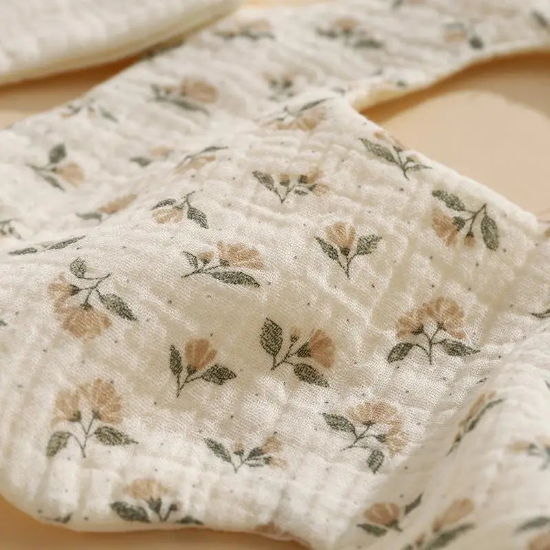✰✪1 Bavoir bébé en coton pour nouveau-né, bavoir bandana absorbant la salive, bavoir à volants et à fleurs, accessoires pour bébé