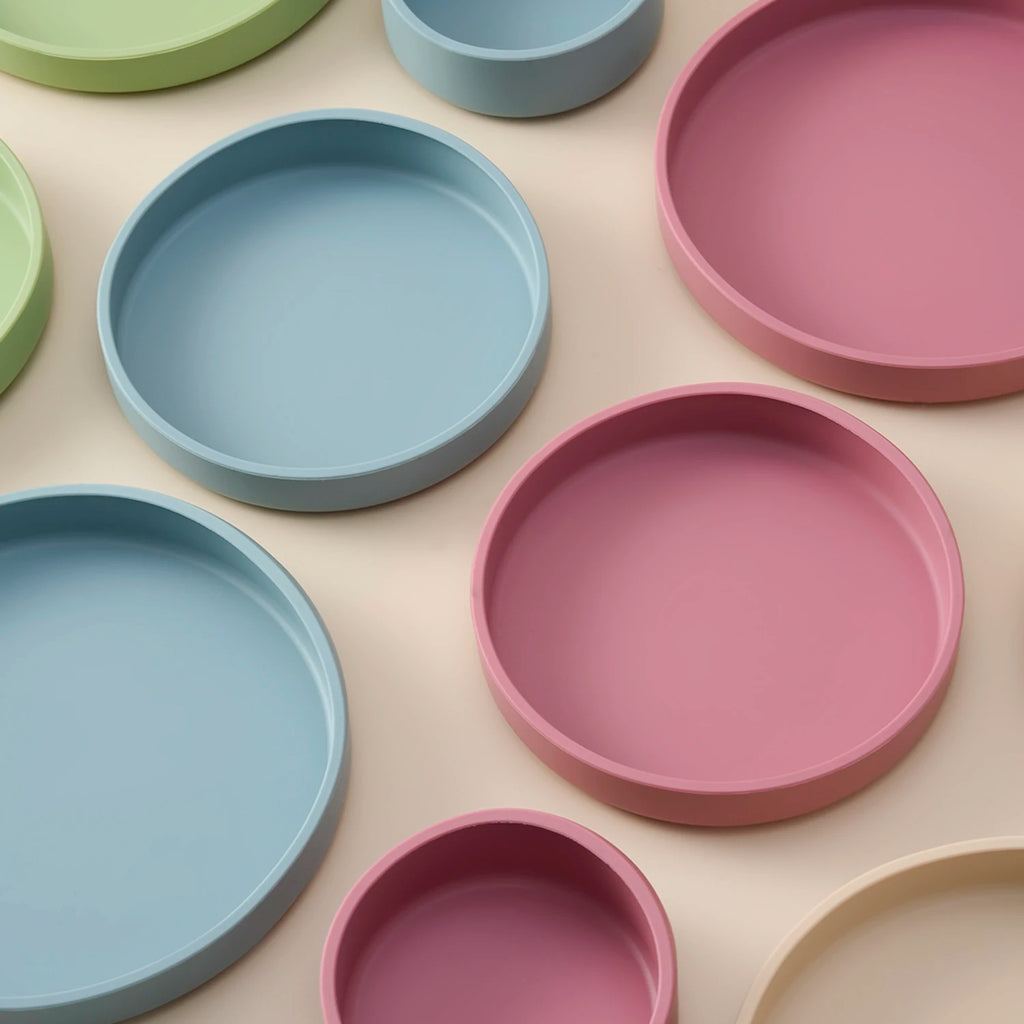 Ensemble de 3 pièces pour l'alimentation de sevrage de bébé : assiettes, bols d'apprentissage, sans BPA, accessoires de table pour tout-petits et nourrissons.