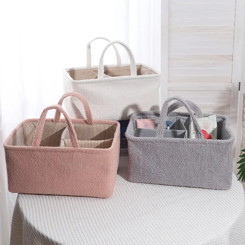 Sac à langer portable et multifonctionnel de grande capacité, avec panier de rangement étanche pour biberons.