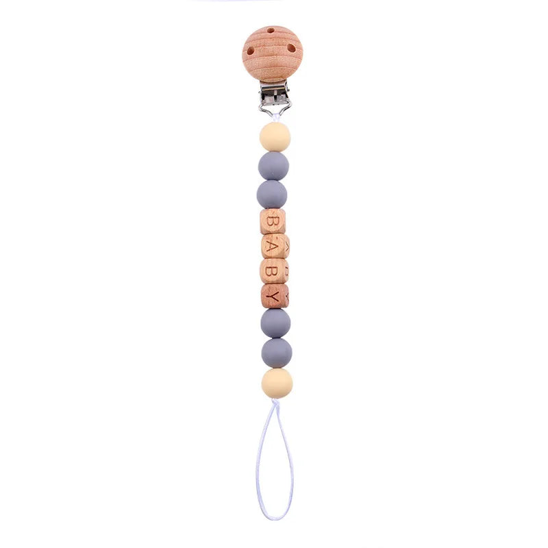 Attaches-tétines personnalisées avec prénom, anneaux de dentition, jouets, attaches-tétines, chaînes, accessoires pour bébés, cadeaux de naissance, personnalisables.