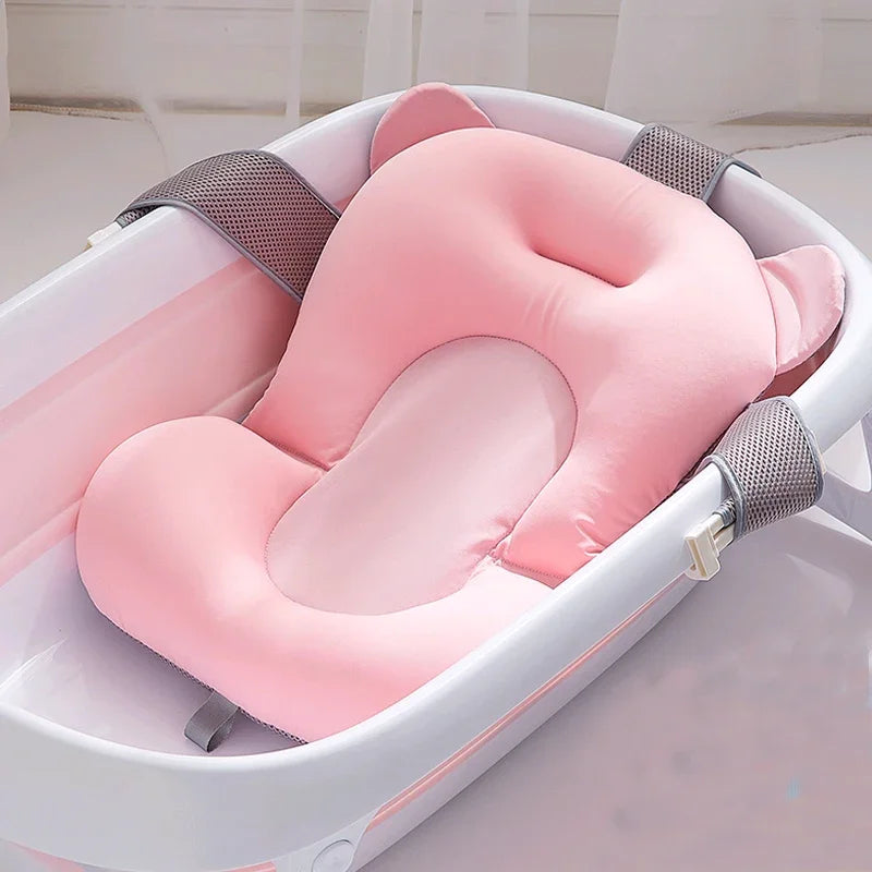 Tapis de bain antidérapant pour bébé, coussin de soutien et de sécurité pour nouveau-né, oreiller doux en forme d'animal, accessoires de soin.