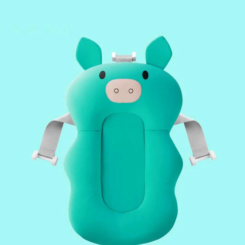Tapis de bain antidérapant pour bébé, coussin de soutien et de sécurité pour nouveau-né, oreiller doux en forme d'animal, accessoires de soin.