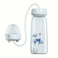 Biberon à col normal de 240 ml (8 oz) avec goupillon pour paille, ensemble de biberons mains libres en PP - facilite l'alimentation.