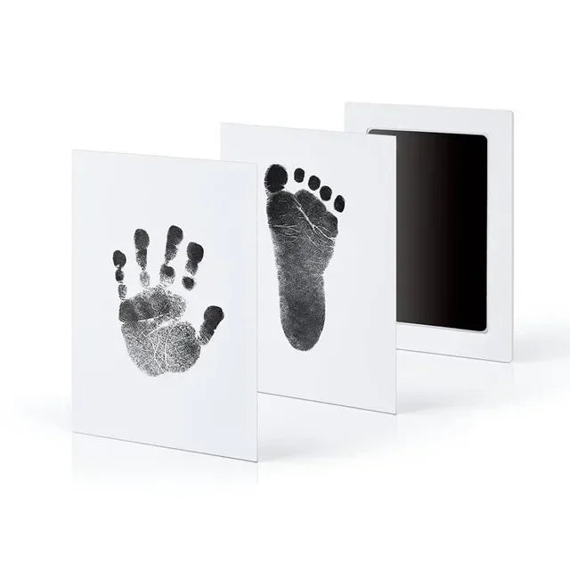 Kit d'empreintes de mains et de pieds pour nouveau-né, tampons encreurs, cadre photo, accessoires souvenirs pour tout-petits, cadeau de naissance sûr.