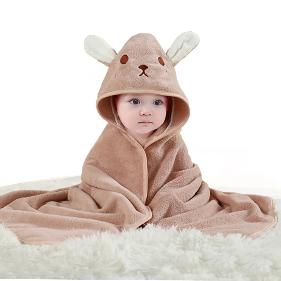 Couverture bébé garçon fille motif dinosaures et animaux, couverture froide à capuche, kit d'accessoires pour berceau, lange pour bébé enfant, serviette de bain en velours à séchage rapide
