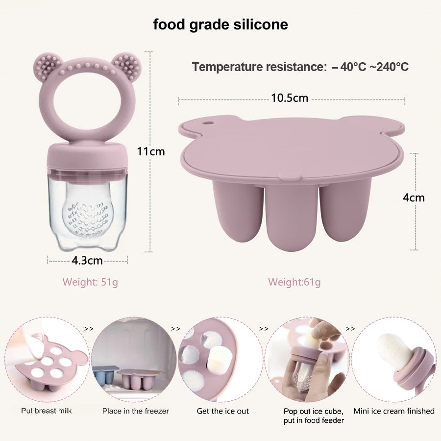 Moule en silicone pour glaces à l'eau pour bébé, moules à sucettes glacées, sucette pour bébé, anneau de dentition, jouets pour bébé.