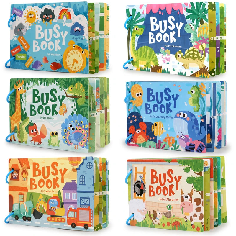 Livre d'activités Montessori pour bébé Mon premier livre d'activités Paste Early Learning Education Ty Jeu d'association de jouets pour bébés de 2 à 3 ans.
