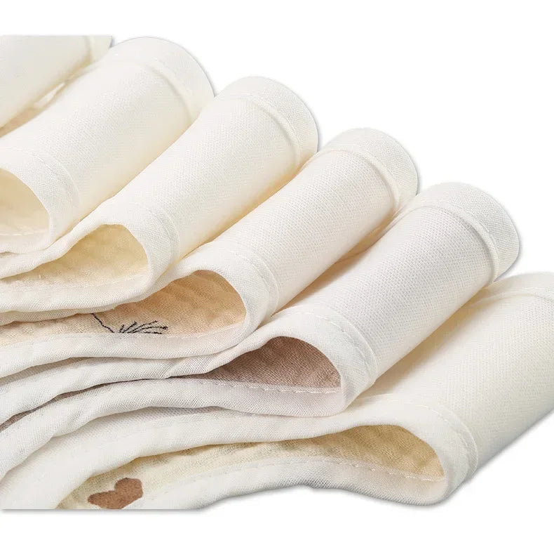 Lot de 2 bavoirs en coton pour bébé, en mousseline douce, pour nouveau-né, idéal pour l'allaitement et les bébés (garçons et filles). Accessoires pour bébé.