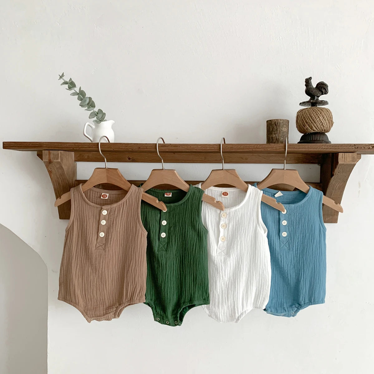 Baby Infant Newborn Girls&boys Comfort Button Sleeveless Romper Jumpsuit Bodysuit Summer Clothes