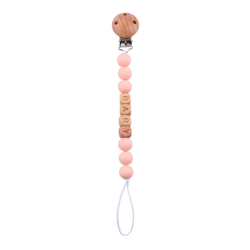 Attaches-tétines personnalisées avec prénom, anneaux de dentition, jouets, attaches-tétines, chaînes, accessoires pour bébés, cadeaux de naissance, personnalisables.