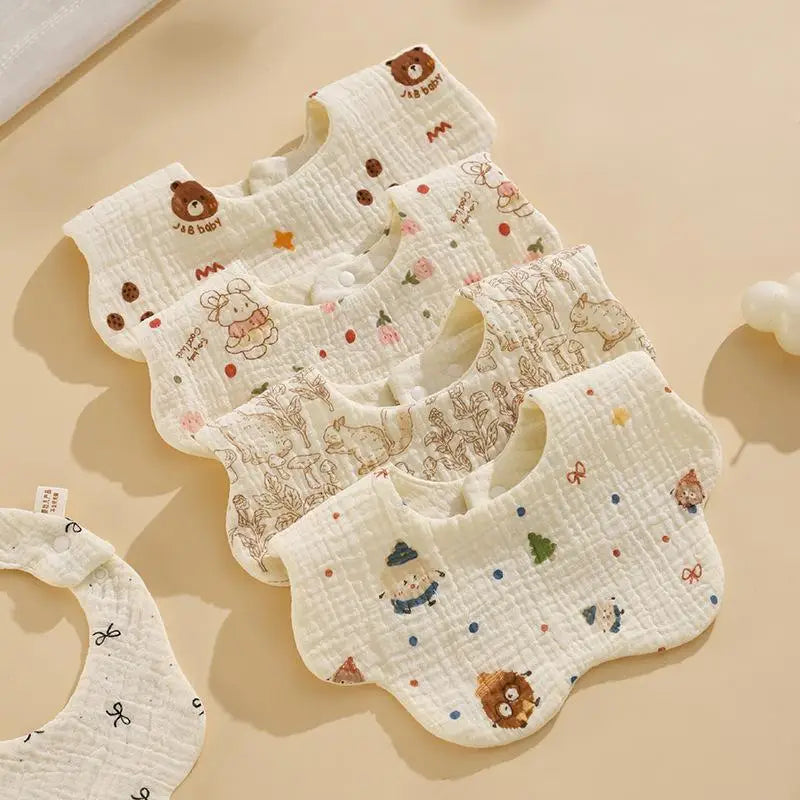 ✰✪1 Bavoir bébé en coton pour nouveau-né, bavoir bandana absorbant la salive, bavoir à volants et à fleurs, accessoires pour bébé