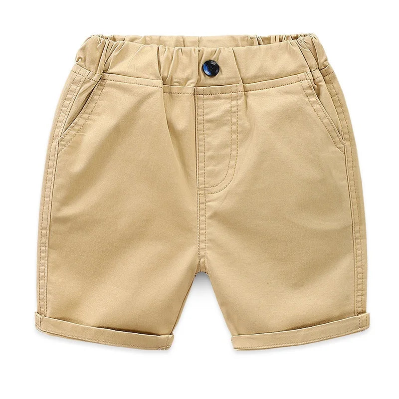 DE PEACH Nouveaux shorts décontractés d'été pour garçons et filles, couleur unie, en coton, pour la plage. Vêtements pour enfants de 2 à 8 ans.