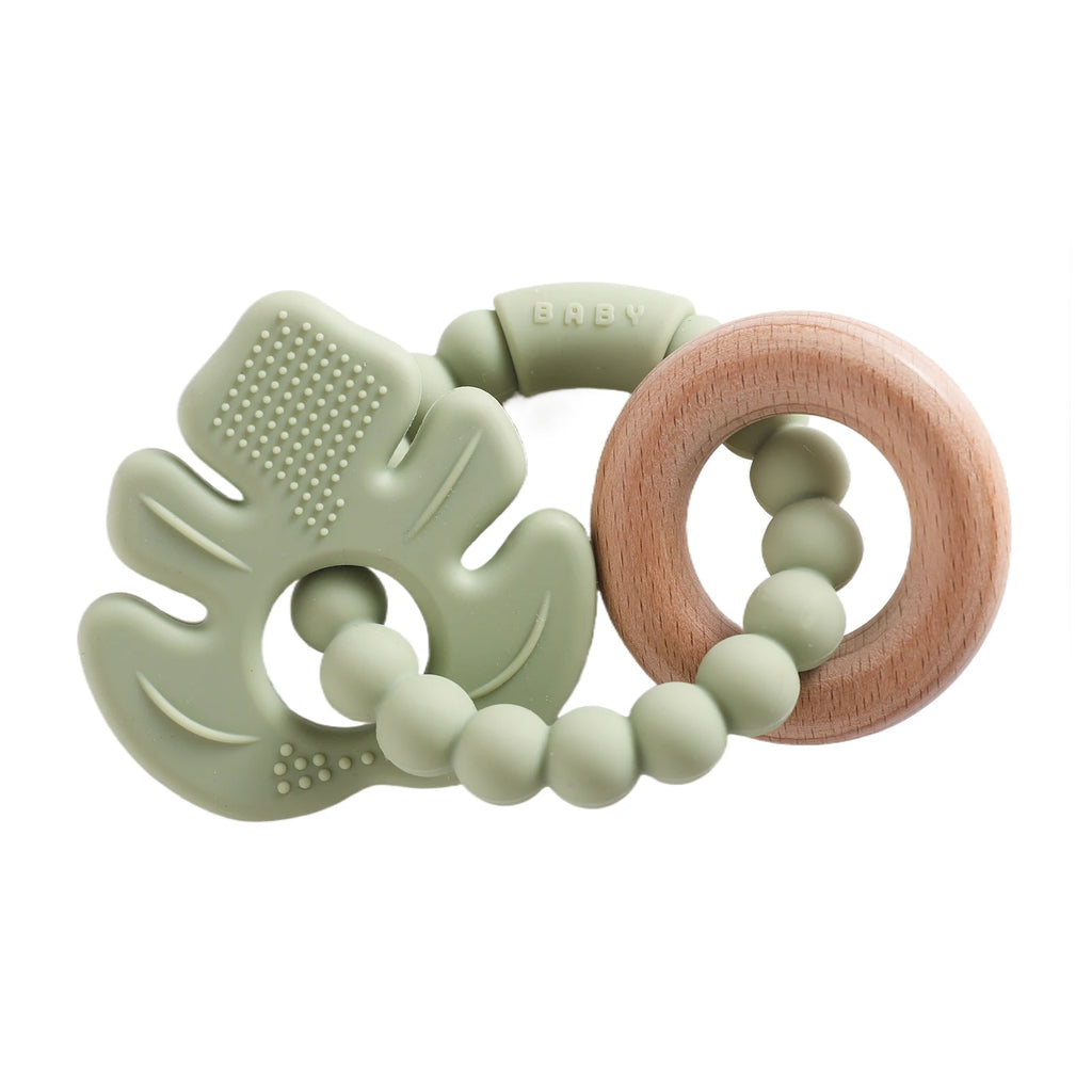Anneau de dentition en silicone alimentaire (1 pièce), jouet pour bébé de 0 à 12 mois, anneau de dentition sensoriel pour tout-petits, bracelet de dentition planète en silicone. Accessoires inclus.