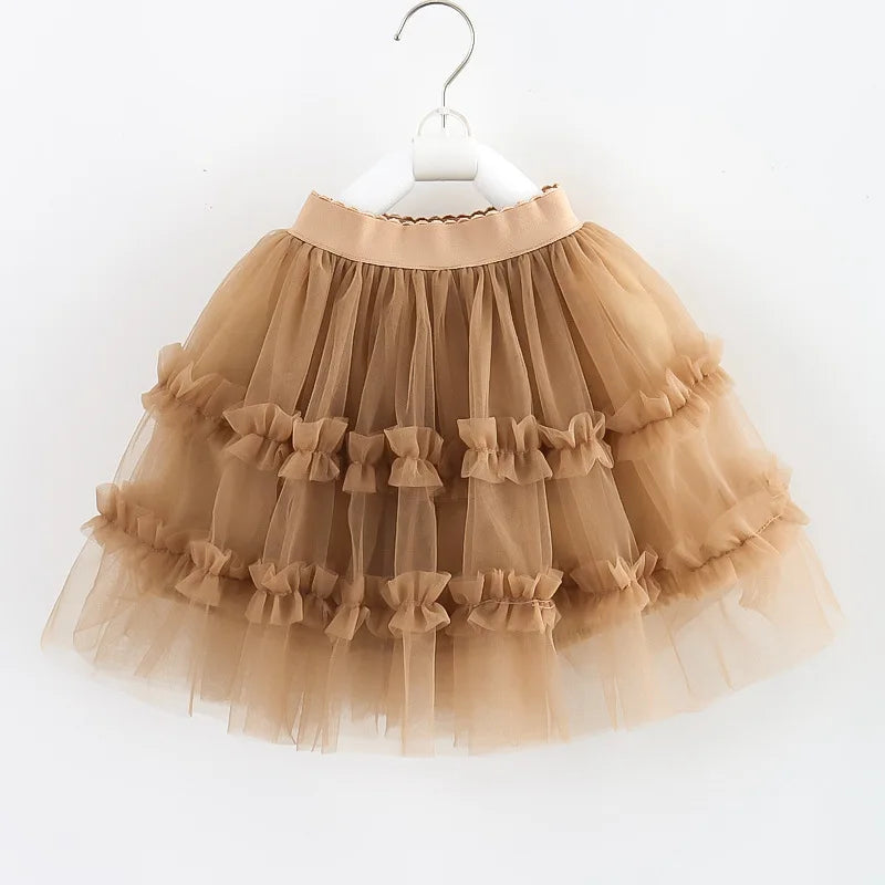 DE PEACH Jupes tutu en tulle duveteux pour bébés filles, été et printemps, robe de bal pour enfants, vêtements de princesse pour fêtes et danses.
