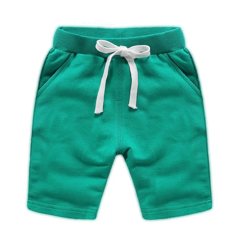 Short d'été unisexe en coton pour bébés et adolescents (garçons et filles) DE PEACH, uni, décontracté, pour enfants de 1 à 12 ans.