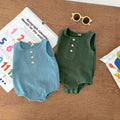 Baby Infant Newborn Girls&boys Comfort Button Sleeveless Romper Jumpsuit Bodysuit Summer Clothes