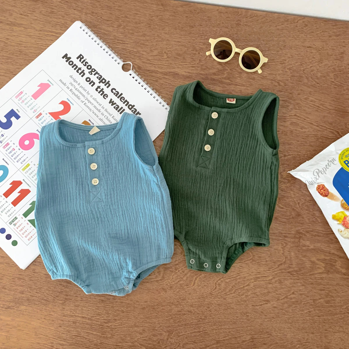 Baby Infant Newborn Girls&boys Comfort Button Sleeveless Romper Jumpsuit Bodysuit Summer Clothes