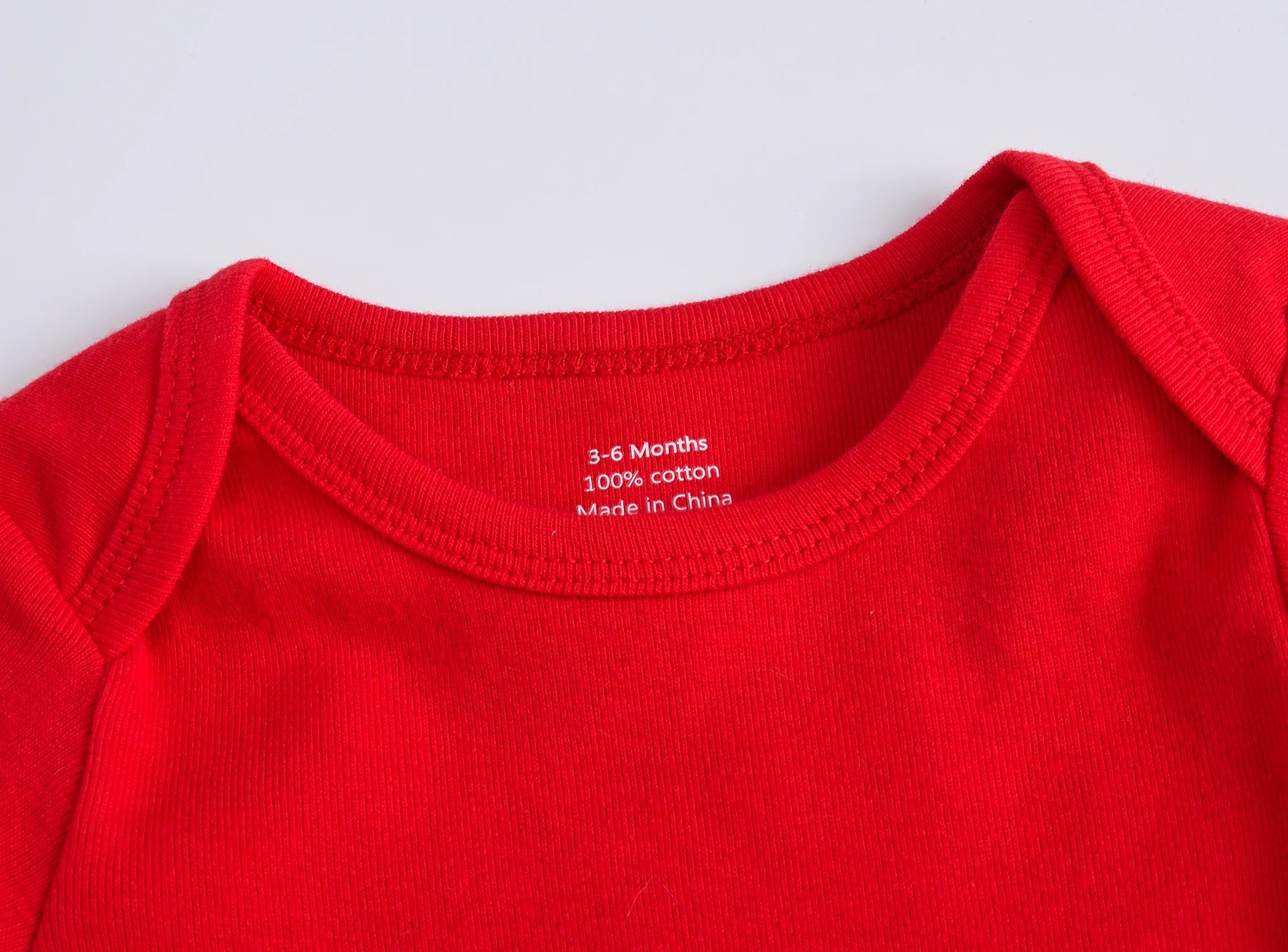 Honeyzone 3PCS/Sets Red Unisex Baby Bodysuit Loungewear Soft Long Sleeve Cotton One-Piece Jumpsuit Newborns Baby Clothing Babies