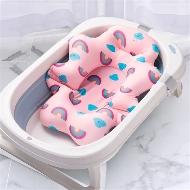 Tapis de bain antidérapant pour bébé, coussin de soutien et de sécurité pour nouveau-né, oreiller doux en forme d'animal, accessoires de soin.