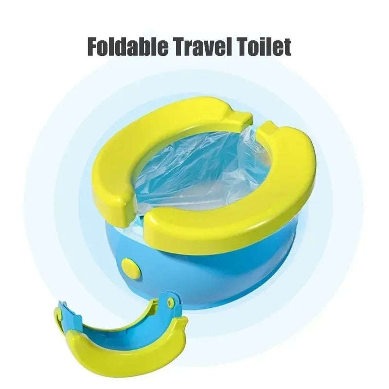 Siège de toilette pliable et portable pour l'apprentissage de la propreté, siège de toilette de voyage pour bébé, pot et urinoir multifonctionnels, pot de toilette léger.