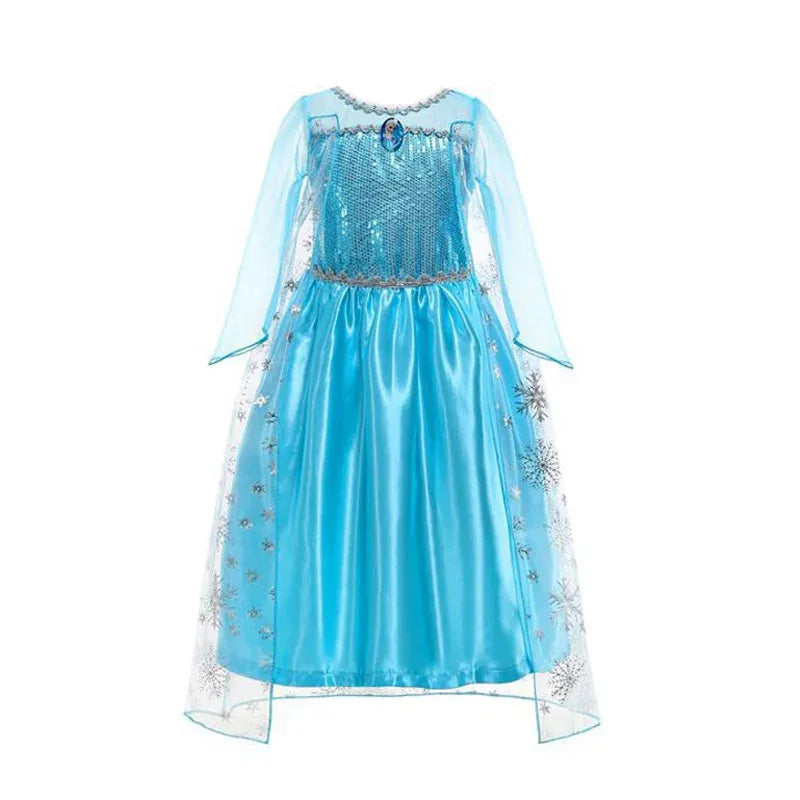 Girl Elsa Anna Dress Princess Costume Cinderella Dress Baby Halloween Ariel Carnival Clothes Kids Cosplay Clothes Party Clothing