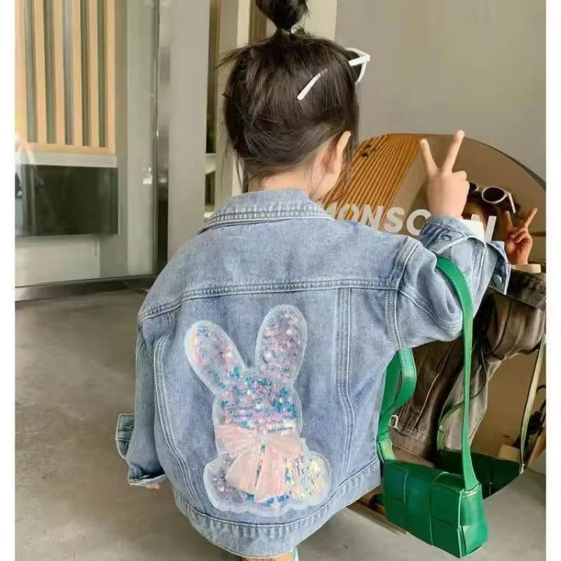 Manteau en jean pour bébé fille, veste mode enfant, printemps, vêtements décontractés, automne, adolescents, ample, boutons, 2-10 ans