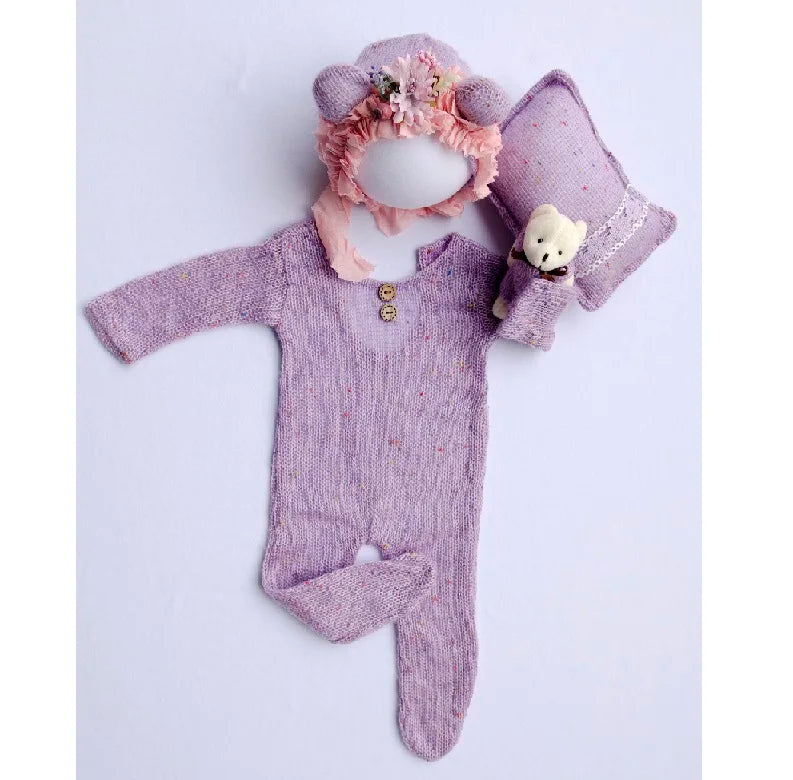 Newborn Photography Props  Newborn  Boy Girl Romper Hat Baby Romper Bodysuits Outfit  Photography  Props Clothing