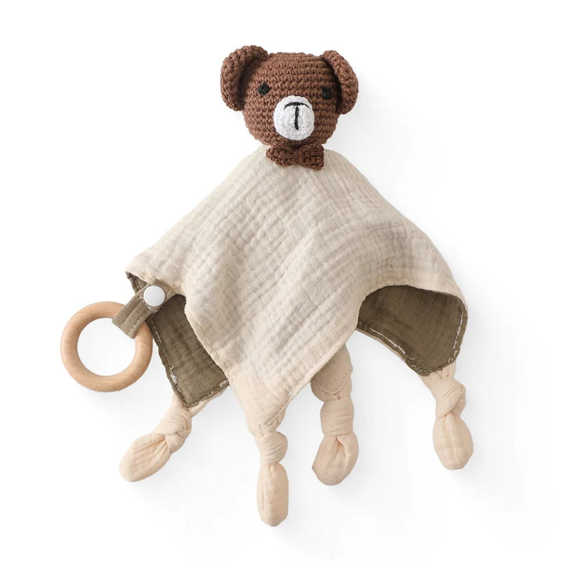 1 bavoir-tétine apaisant pour bébé, peluche éléphant en bois, anneau de dentition, accessoires de confort pour le sommeil et l'allaitement.