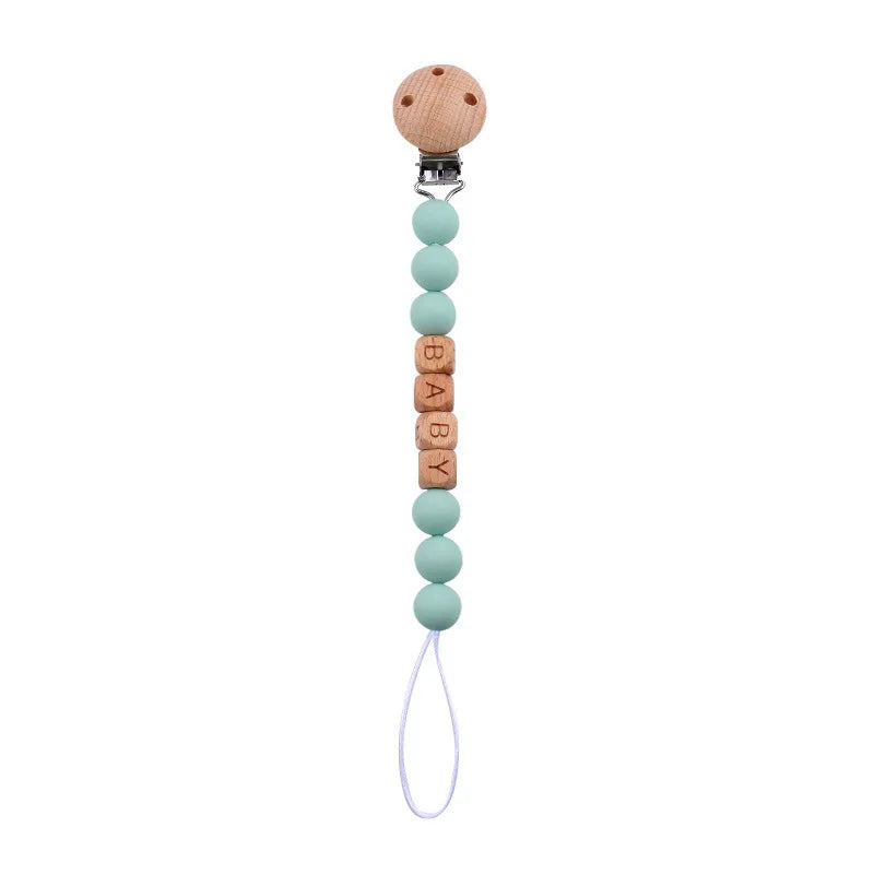 Attaches-tétines personnalisées avec prénom, anneaux de dentition, jouets, attaches-tétines, chaînes, accessoires pour bébés, cadeaux de naissance, personnalisables.