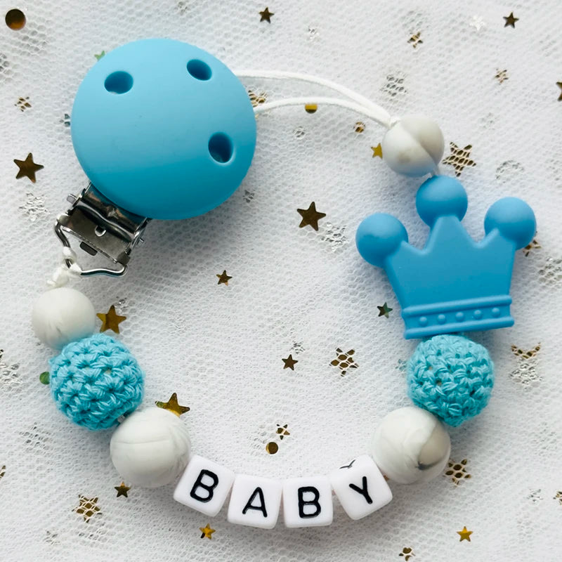 Attaches-tétines personnalisées gratuites avec prénom, jouets de dentition, attaches-tétines, chaînes, accessoires pour bébé, cadeau de naissance.