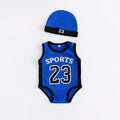 1 Set Rompers Basketball Kids Clothes Infantil Baby 23 Sport Clothing 18 Newborn Baby Rompers Cute Boys Girl Jumpsuits Blue
