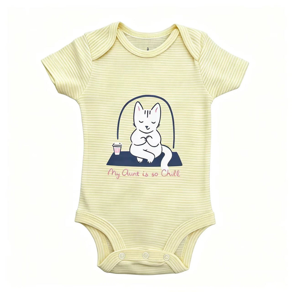 4PCS/LOT Cotton Baby Bodysuits Newborn Baby Clothing Baby Boys Girls Summer Clothes Short Sleevele Infant Jumpsuit 0-24M