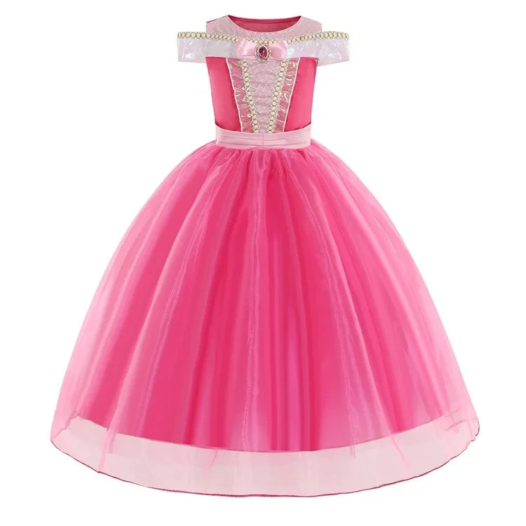 Girl Elsa Anna Dress Princess Costume Cinderella Dress Baby Halloween Ariel Carnival Clothes Kids Cosplay Clothes Party Clothing