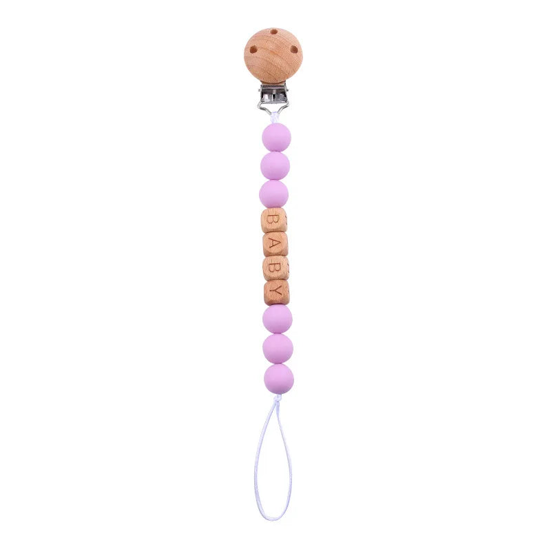 Attaches-tétines personnalisées avec prénom, anneaux de dentition, jouets, attaches-tétines, chaînes, accessoires pour bébés, cadeaux de naissance, personnalisables.