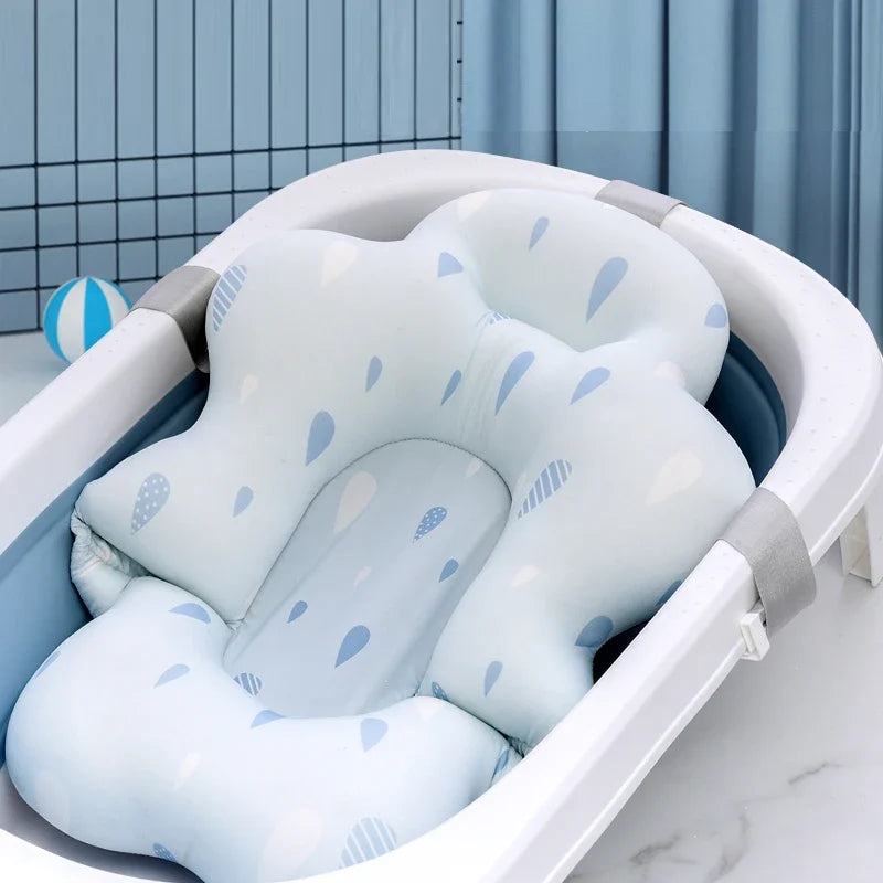 Tapis de bain antidérapant pour bébé, coussin de soutien et de sécurité pour nouveau-né, oreiller doux en forme d'animal, accessoires de soin.