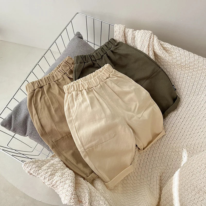 Baby Boys' Casual Pants - Korean Style Autumn Trousers, Trendy Fall Outfits for Toddlers & Infants