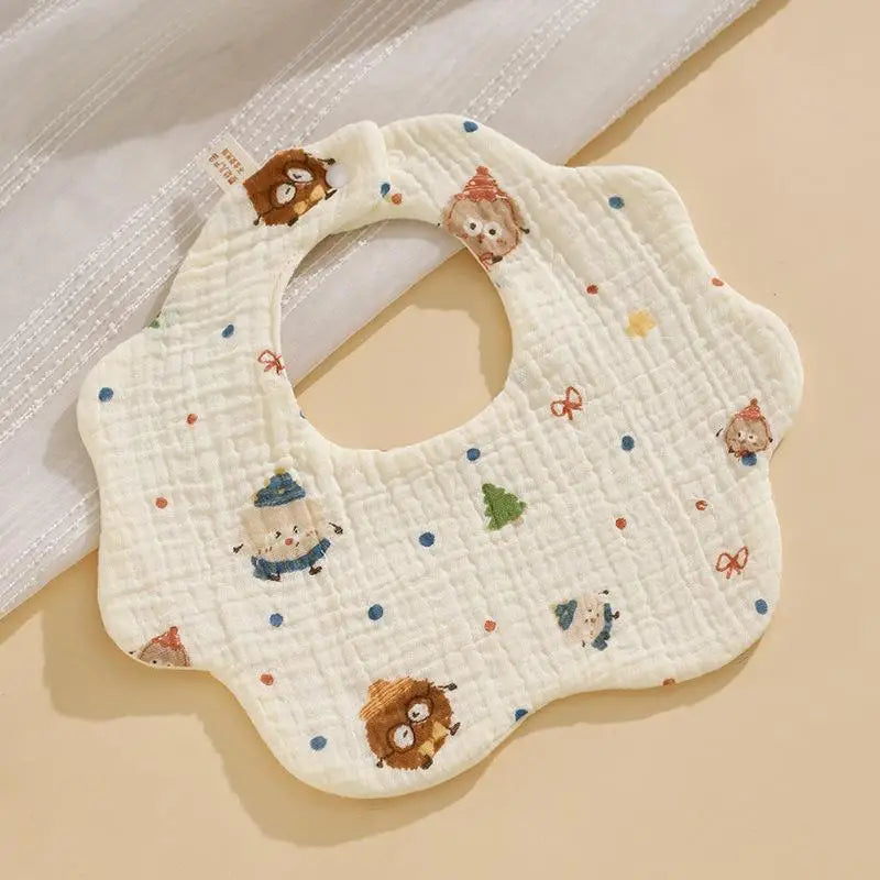 ✰✪1 Bavoir bébé en coton pour nouveau-né, bavoir bandana absorbant la salive, bavoir à volants et à fleurs, accessoires pour bébé